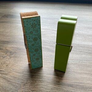 Two XL Wooden Clothespins to Hold Notes, Photos, etc.   $15